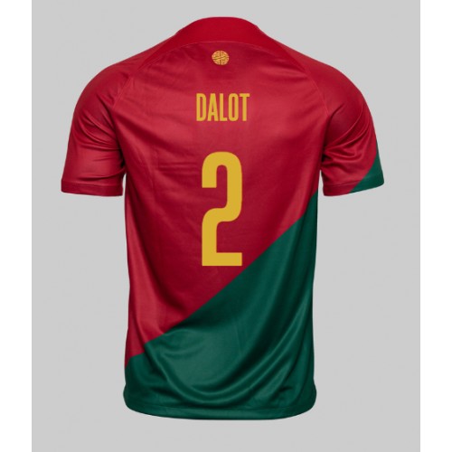 Portugal Diogo Dalot #2 Replica Home Shirt World Cup 2022 Short Sleeve